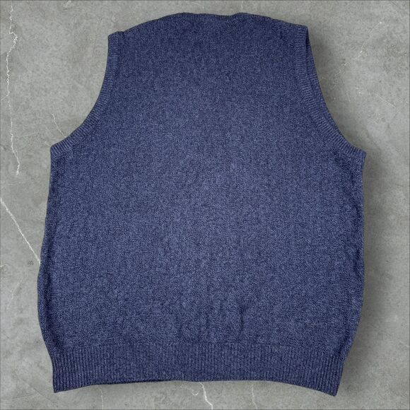 Vintage Shenandoah Knit Sweater Vest Button Front V Neck - M - Picture 2 of 6